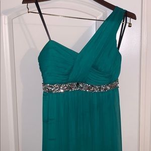 Emerald green sequined dress